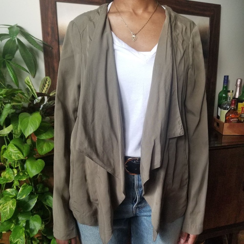 Eliane Rose - Olive Green Waterfall Blazer